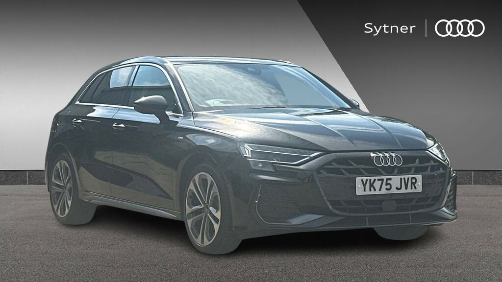Audi A3 40 Tfsi E S Line S Tronic Tech Pack YK75JVR Black