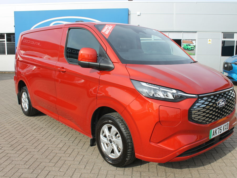 Ford Transit Custom 100Kw 65Kwh H1 Van Limited AK75VXD Red