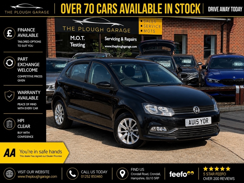 Volkswagen Polo 1.2 Tsi Bluemotion Tech Se Hatchback Ma Black