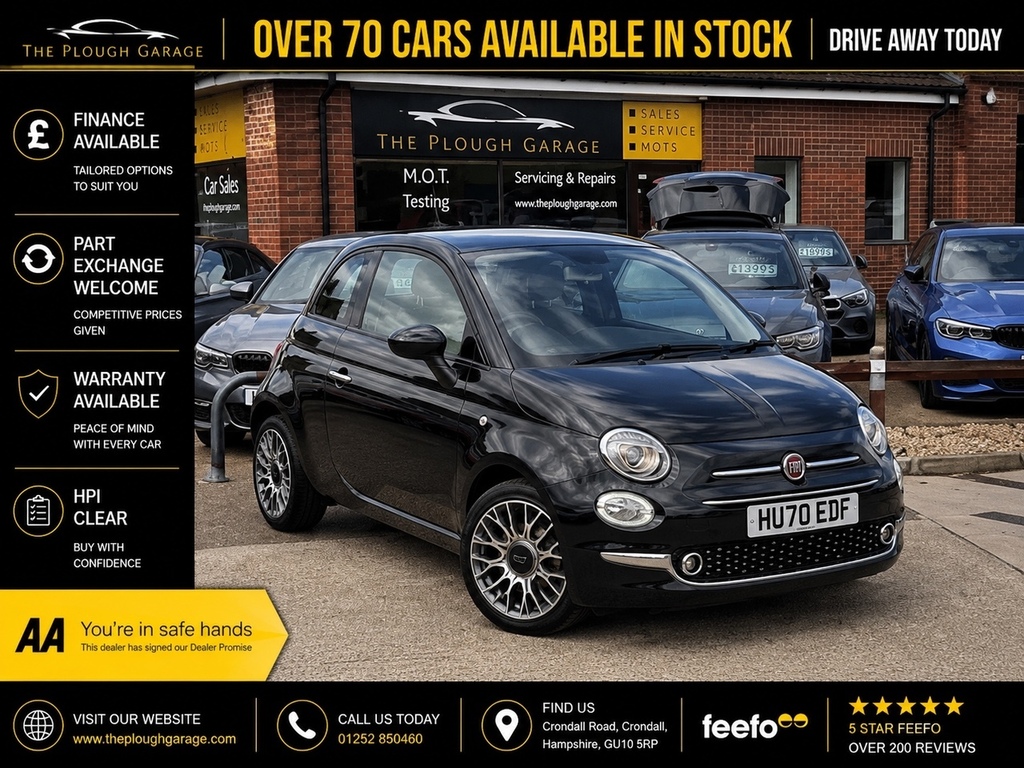 Fiat 500 1.0 Mhev Star Hatchback Euro 6 HW70EDF Black