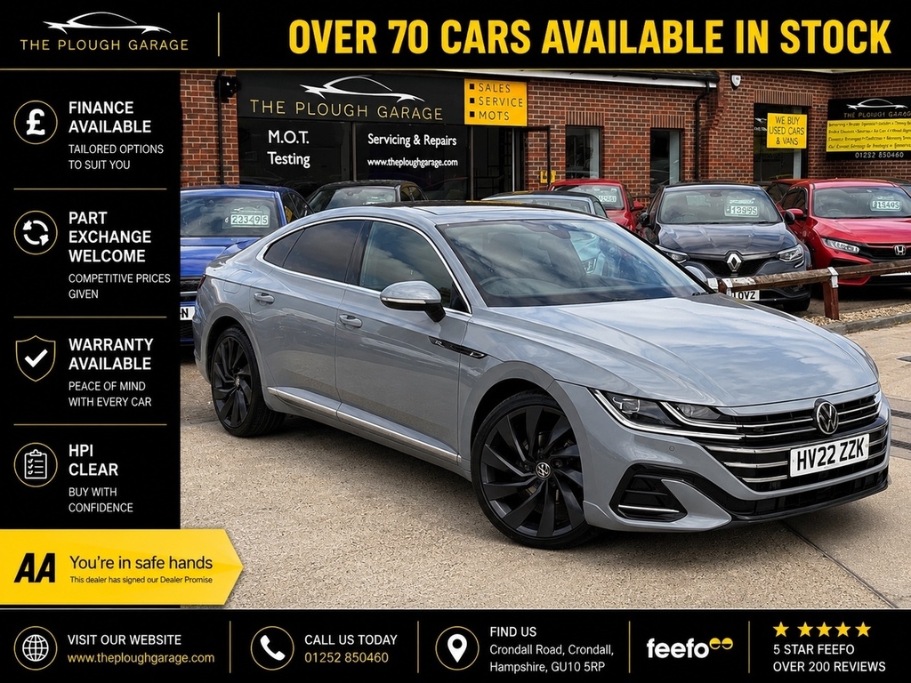 Volkswagen Arteon 2.0 Tdi R-line Fastback Dsg Euro 6 Ss Grey