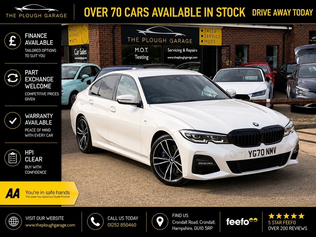 BMW 3 Series 2.0 320I M Sport Saloon Euro 6 S YG70NMV White