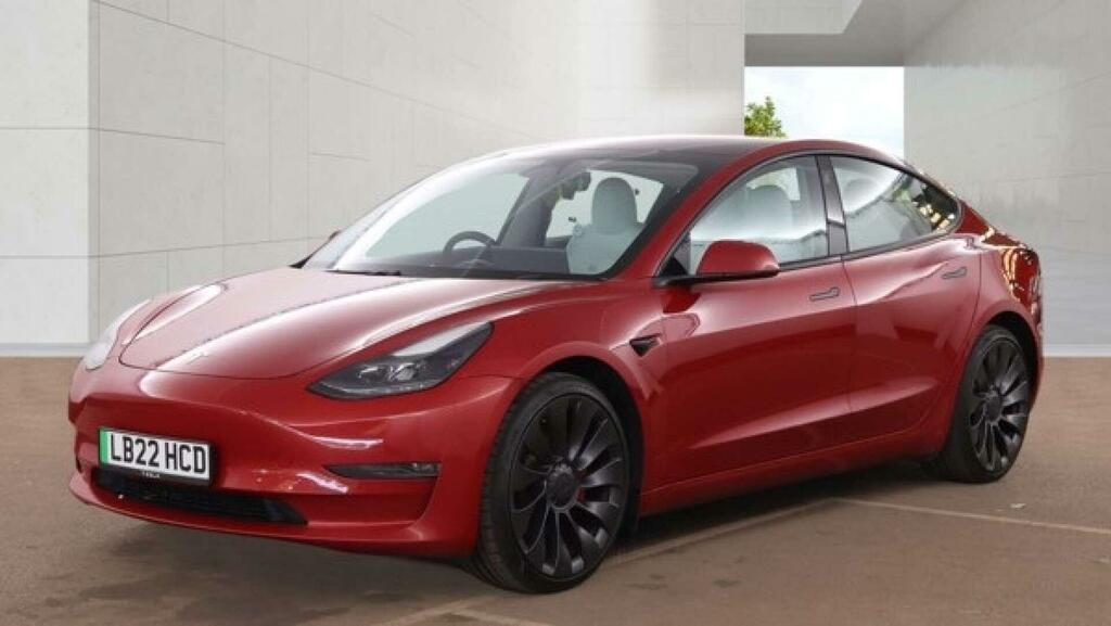 Tesla Model 3 Dual Motor Performance 4Wde Performanc LB22HCD Red #3