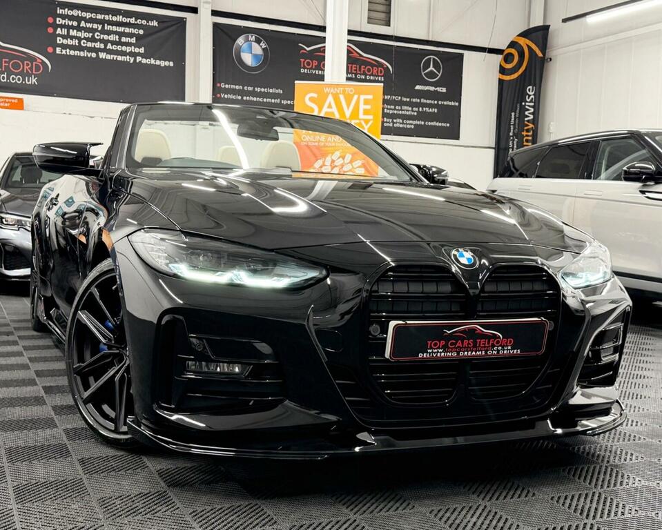 BMW 4 Series Convertible 2.0 420D Mht M Sport Euro 6 Ss Black