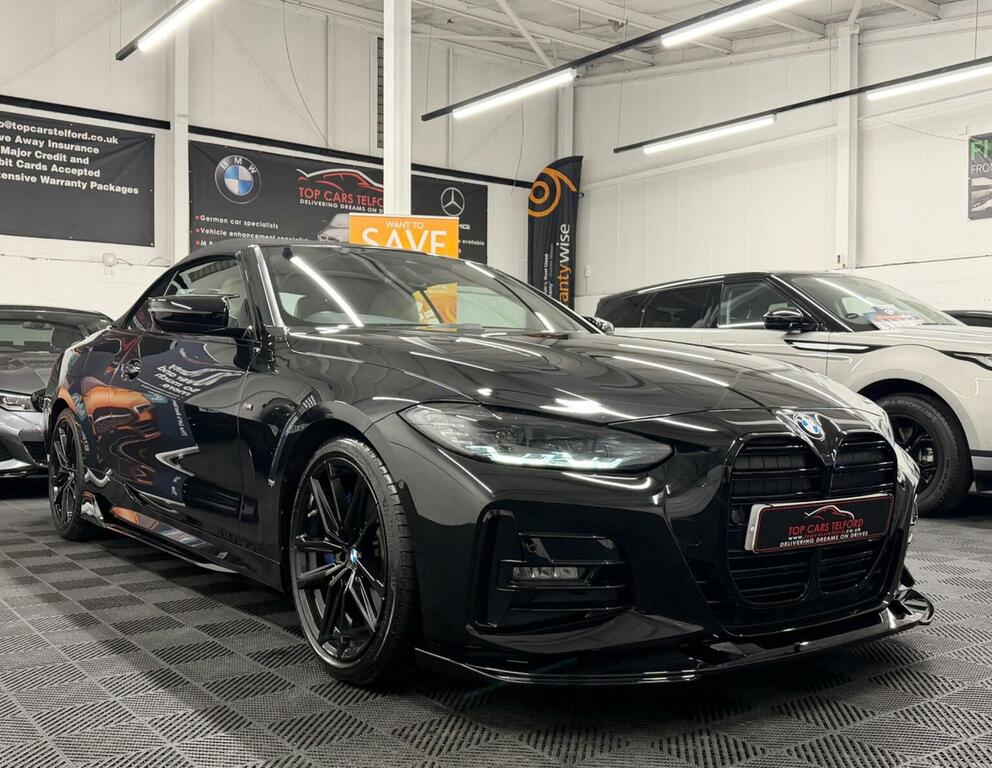 BMW 4 Series Convertible 2.0 420D Mht M Sport Euro 6 Ss Black #3