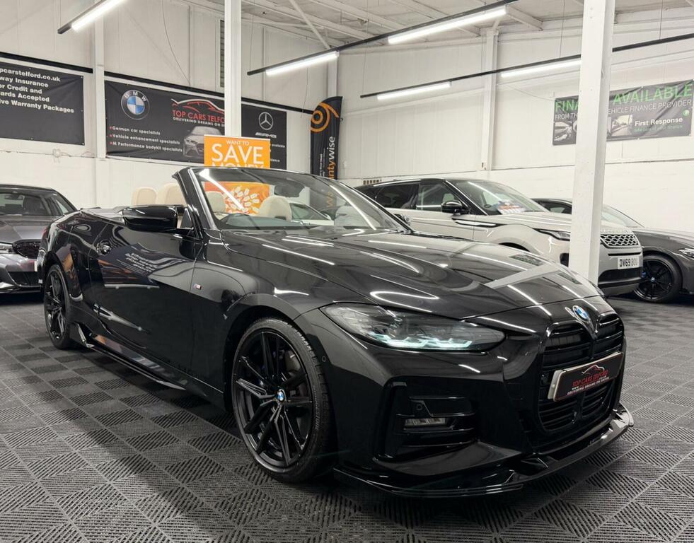 BMW 4 Series Convertible 2.0 420D Mht M Sport Euro 6 Ss Black #5