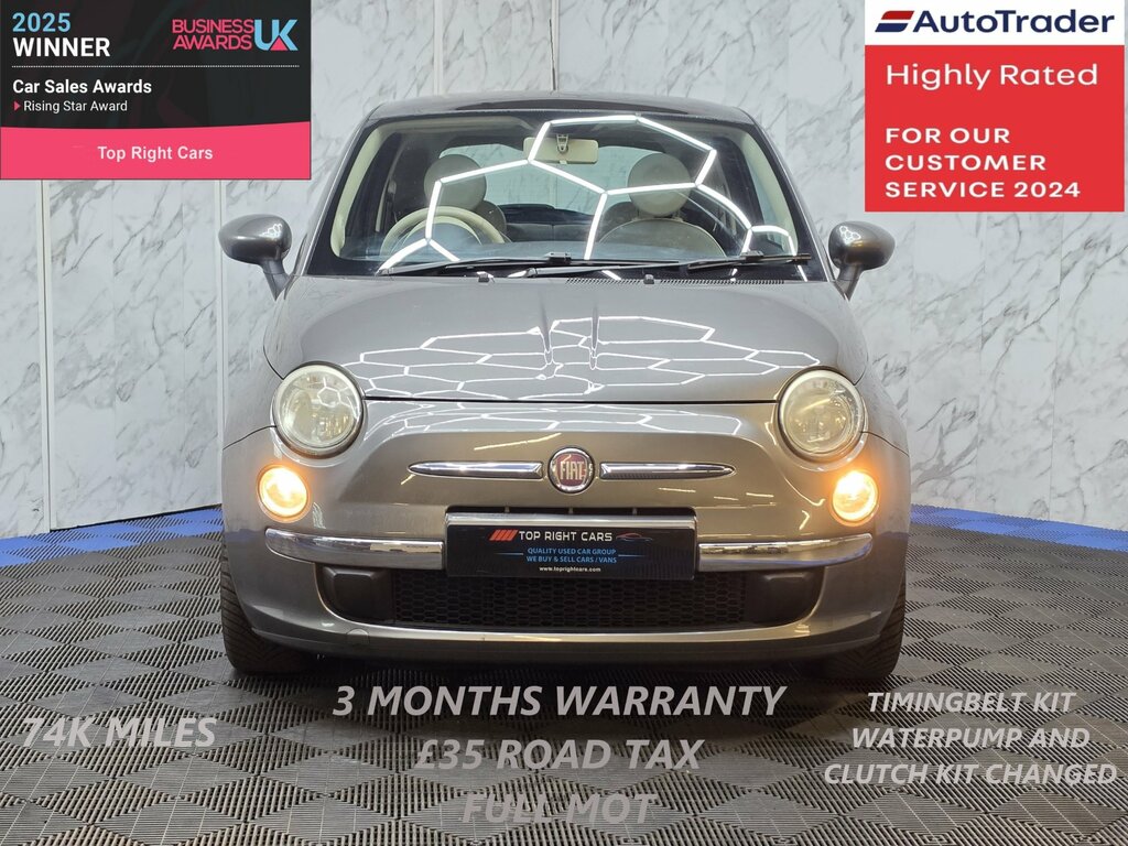 Fiat 500 1.2 Lounge Hatchback Ss 69 Bhp Man Grey #2