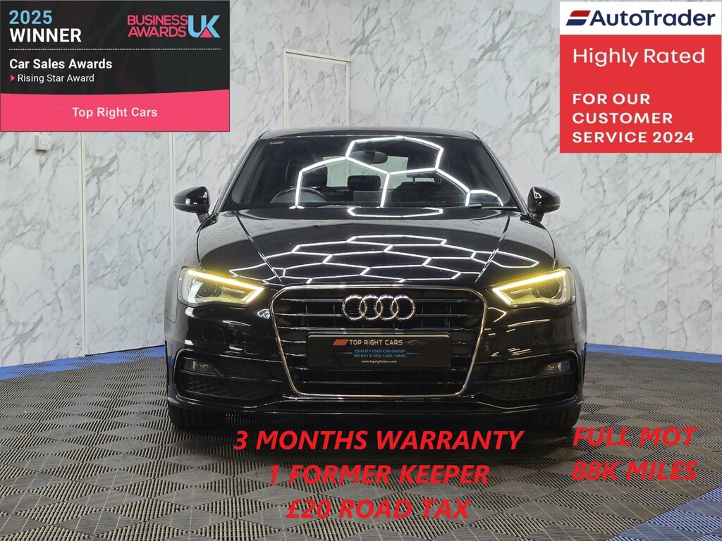 Audi A3 1.6 Tdi S Line Sportback Ss 105 Ps Black #2