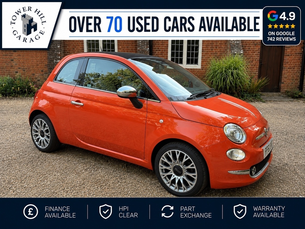 Fiat 500C 1.2 Anniversario Convertible Eur Red