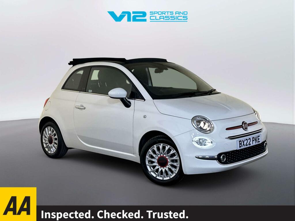 Fiat 500C 1.0 Mhev Red Convertible Euro 6 White