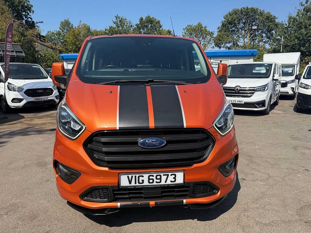 Ford Transit Custom 2.0 310 Ecoblue Sport Crew Van Double Cab 6Dr Dies VIG6973 Orange #2