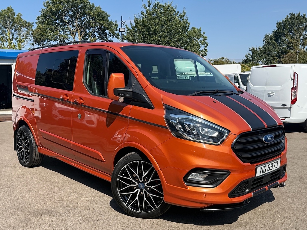 Ford Transit Custom 2.0 310 Ecoblue Sport Crew Van Double Cab 6Dr Dies VIG6973 Orange