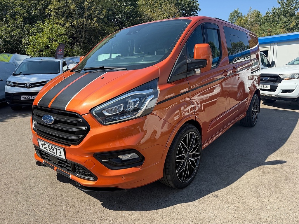 Ford Transit Custom 2.0 310 Ecoblue Sport Crew Van Double Cab 6Dr Dies VIG6973 Orange #3