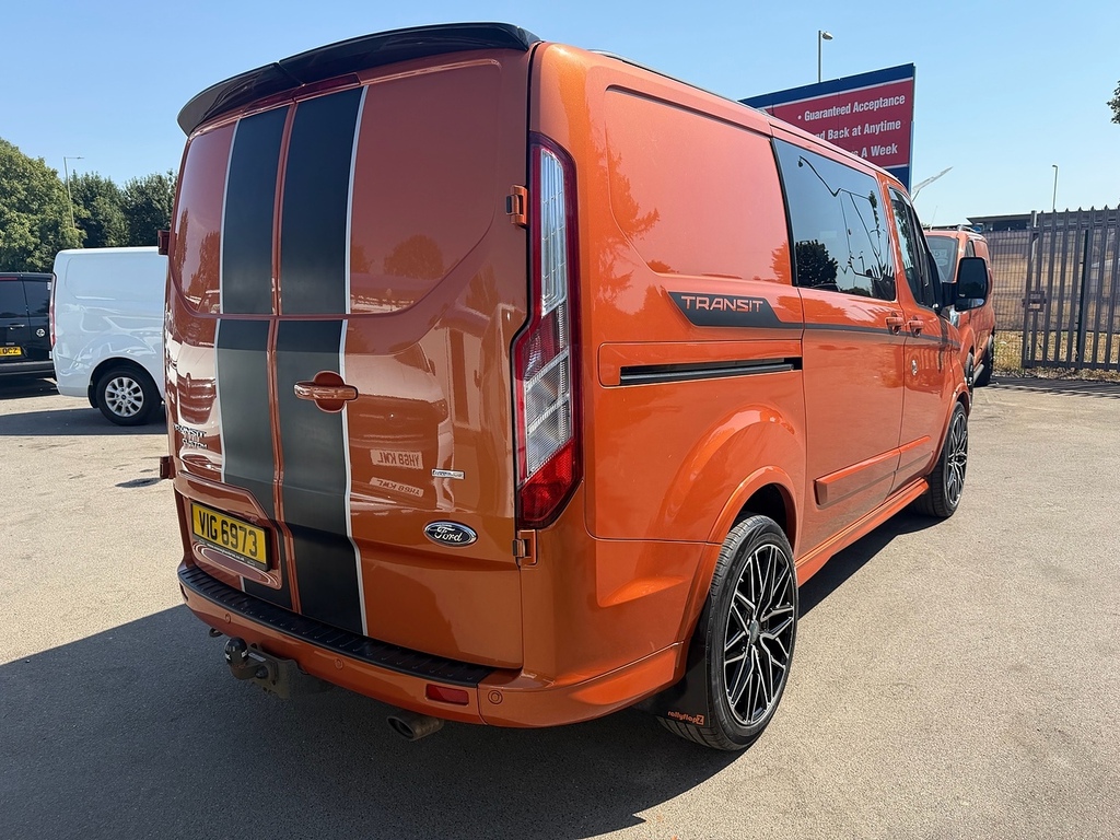 Ford Transit Custom 2.0 310 Ecoblue Sport Crew Van Double Cab 6Dr Dies VIG6973 Orange #6