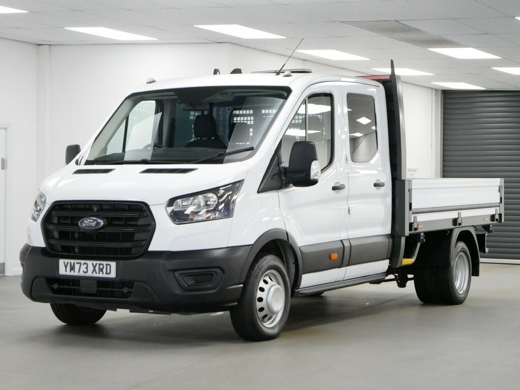 Ford Transit Custom 2L 2.0 350 Ecoblue Leader Chassis Double Cab D YM73XRD White