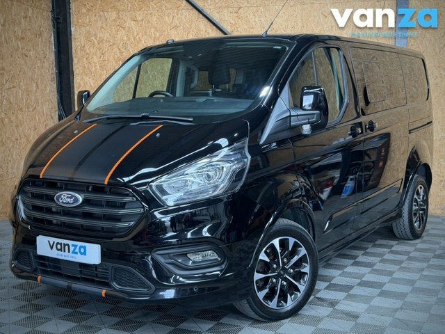 Ford Transit Custom 2.0 310 Ecoblue Sport Crew Van Double Cab 6Dr Dies Black