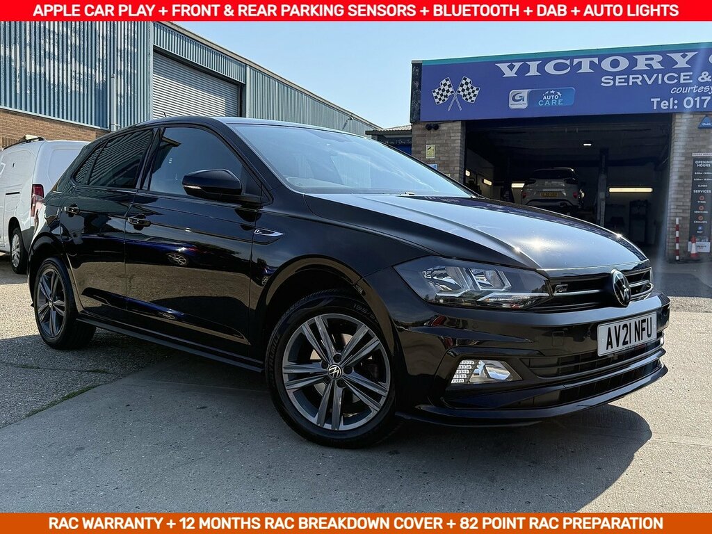 Volkswagen Polo 1.0 Tsi R-line Dsg U12290 Ulez AV21NFU Black