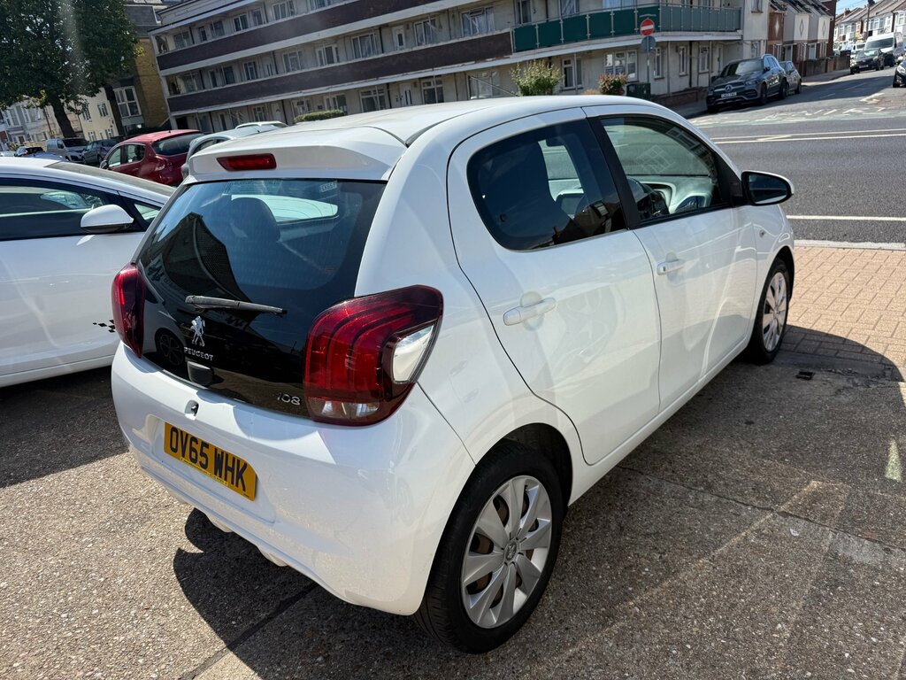 Peugeot 108 1.0 Active Hatchback 2 Tronic Euro 6 6 White #4