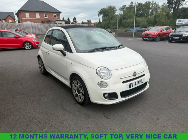 Fiat 500C 1.2 S Convertible Euro 6 S S White