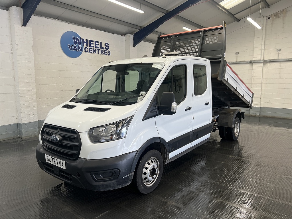 Ford Transit Custom 2.0 350 Ecoblue Leader Tipper Double Cab Diese SL72VVA White