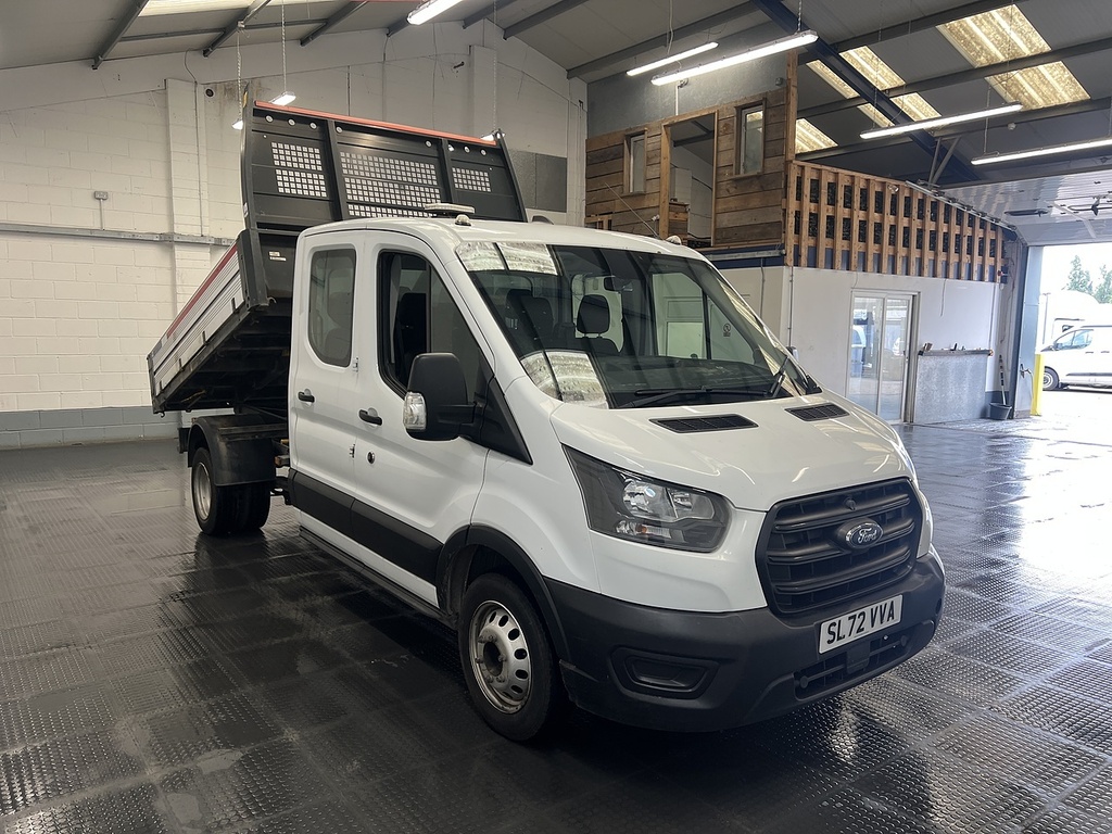 Ford Transit Custom 2.0 350 Ecoblue Leader Tipper Double Cab Diese SL72VVA White #3