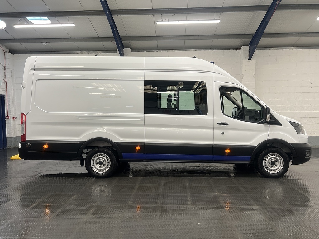 Ford Transit Custom 2.0 350 Ecoblue Leader Crew Van Double Cab 6Dr Die LL69GHV White #6