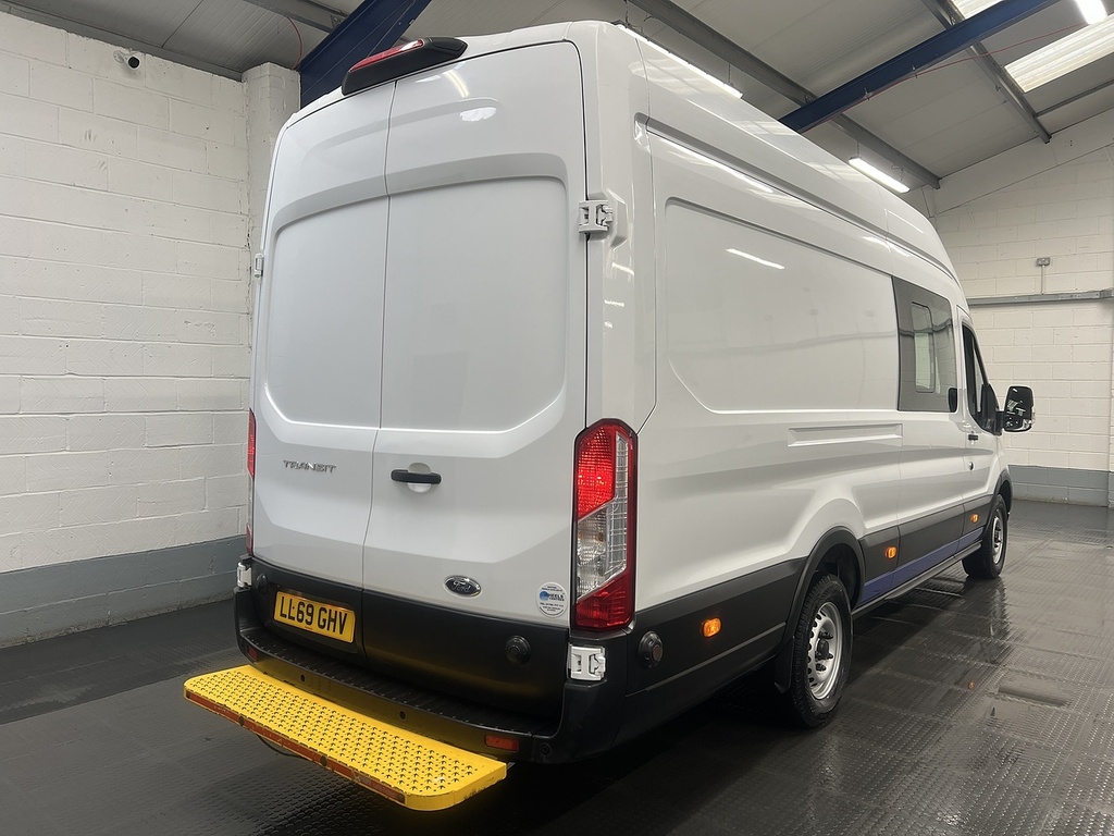 Ford Transit Custom 2.0 350 Ecoblue Leader Crew Van Double Cab 6Dr Die LL69GHV White #5