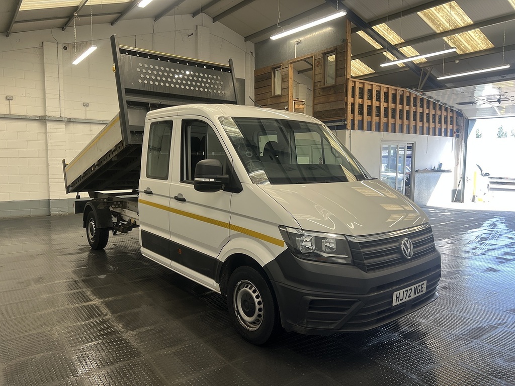 Volkswagen Crafter 2.0 Tdi Cr35 Startline Double Cab Tipper Diese White #2