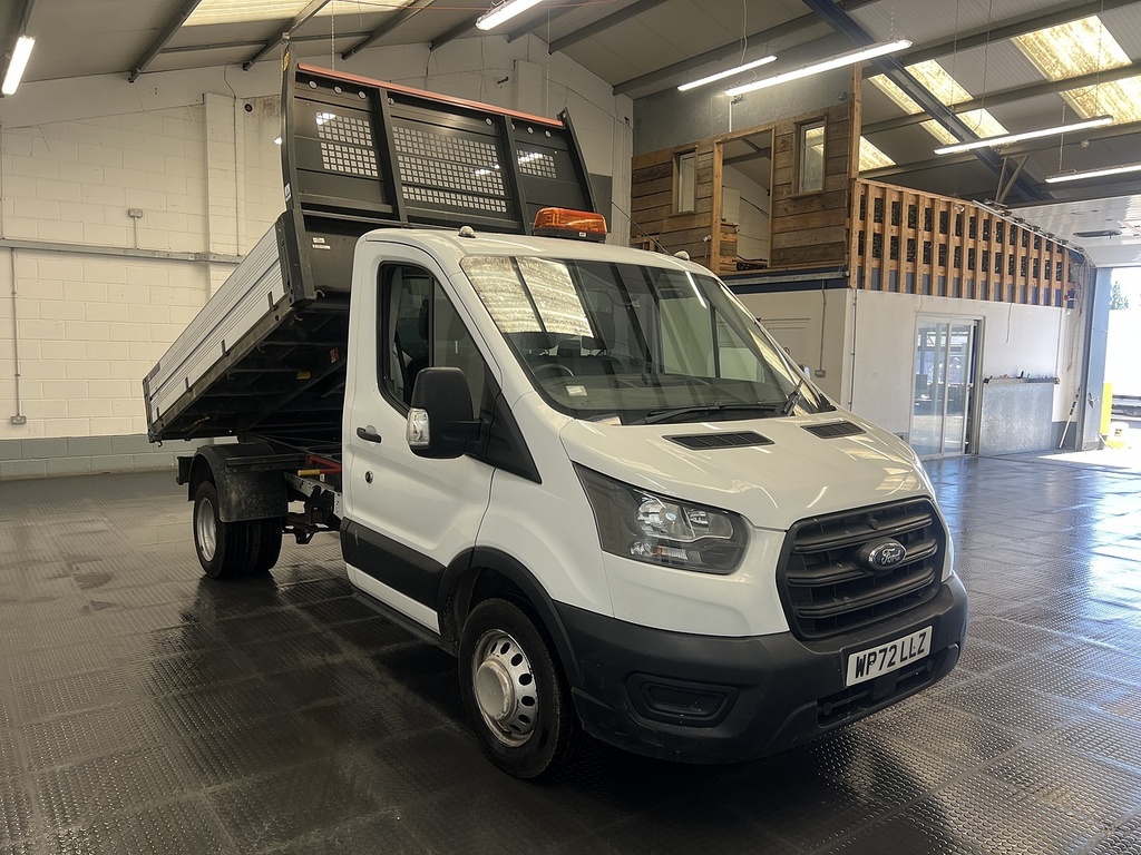 Ford Transit Custom 2.0 350 Ecoblue Hd Leader Tipper WP72LLZ White #2