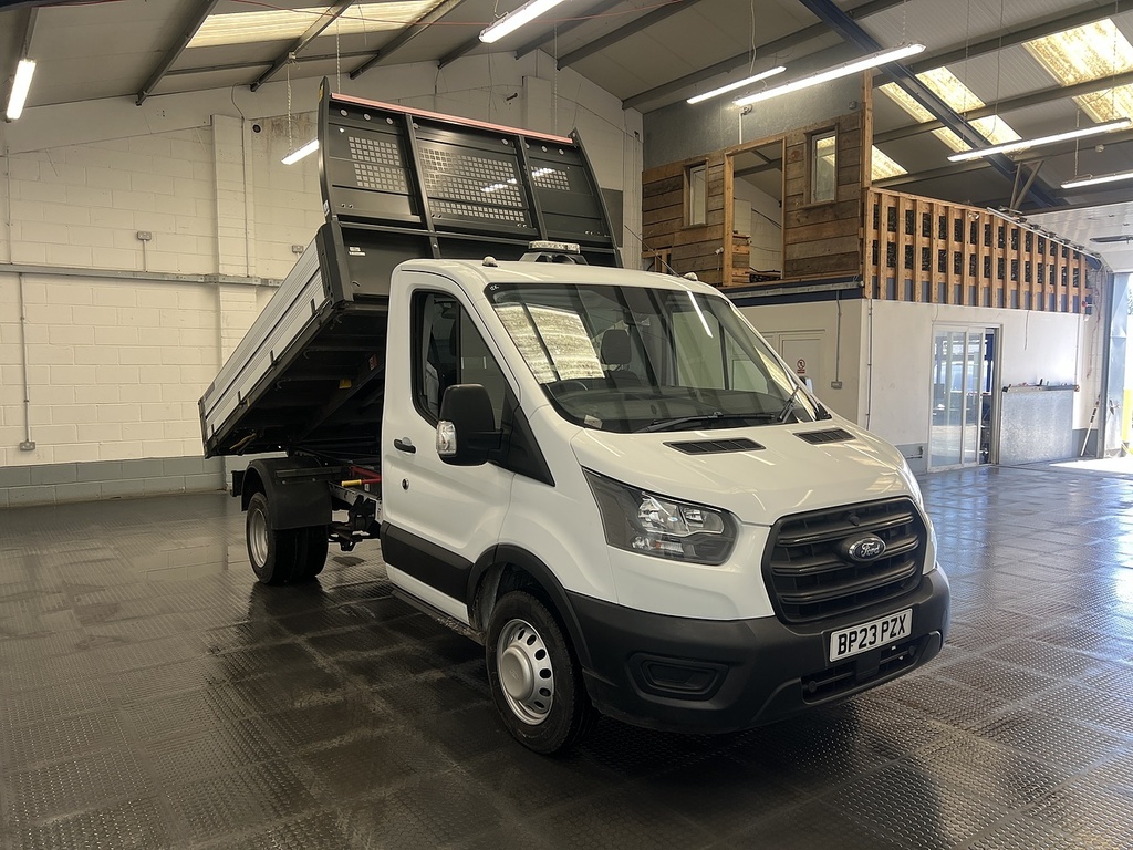 Ford Transit Custom 2.0 350 Ecoblue Hd Leader Tipper BP23PZX White #2
