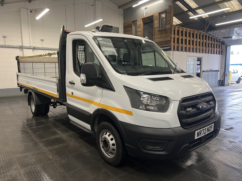 Ford Transit Custom 2.0 350 Ecoblue Leader Dropside WR72NOF White #4