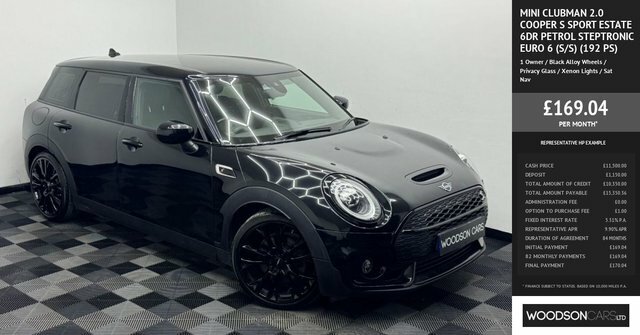 Mini Clubman 2019 2.0 Cooper S Sport Estate 6Dr Steptron GC19YLH Black #3