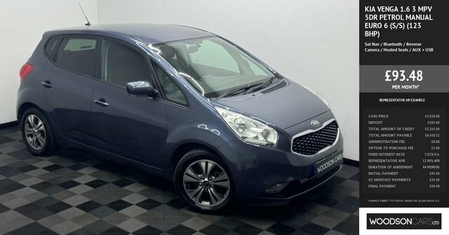 Kia Venga 2015 1.6 3 Mpv Euro 6 Ss 123 Blue #3
