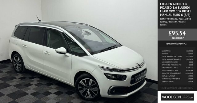 Citroen Grand C4 Picasso 2018 1.6 Bluehdi Flair Mpv Euro NV18ZHK White #3