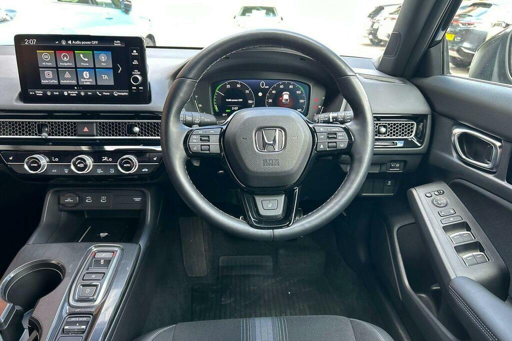 Honda Civic 2.0 H I-mmd Elegance Hatchback Hybrid E White #12