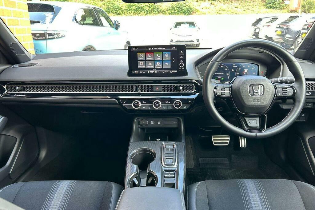 Honda Civic 2.0 H I-mmd Elegance Hatchback Hybrid E White #11
