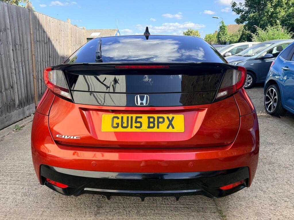 Honda Civic 1.8 I-vtec Sr Euro 6 Red #6