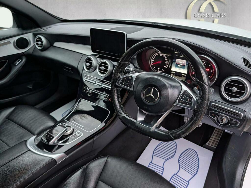 Mercedes-Benz C Class Saloon 1.6 C200 Bluetec Amg Line G-tronic Euro 6 White #2