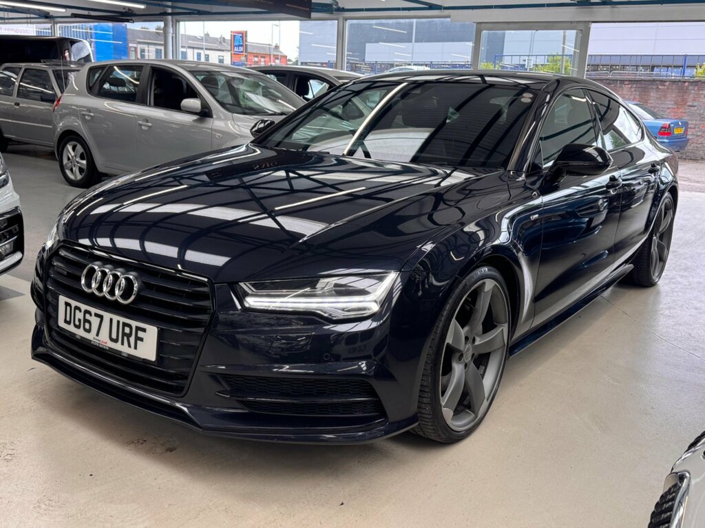 Audi A7 3.0 Tdi V6 Black Edition Sportback S Tronic Quattr DG67URF Blue #4
