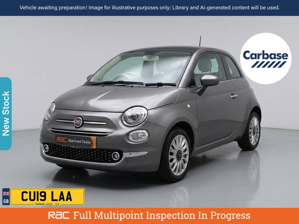 Fiat 500 1.2 Lounge Hatchback Euro 6 Ss Grey