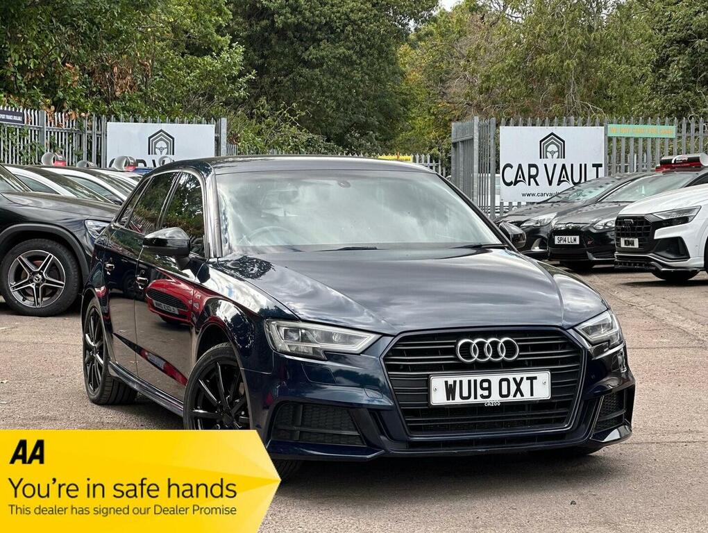 Audi A3 Hatchback 1.0 Tfsi 30 Black Edition Sportback S Tr Blue