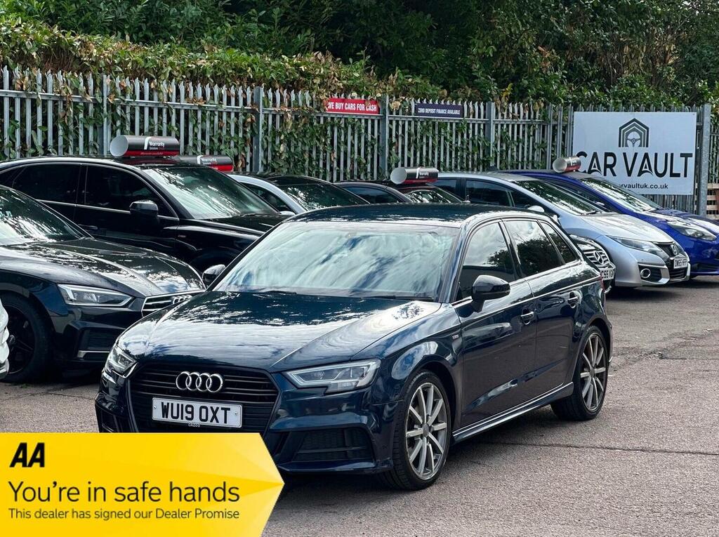 Audi A3 Hatchback 1.0 Tfsi 30 Black Edition Sportback S Tr Blue