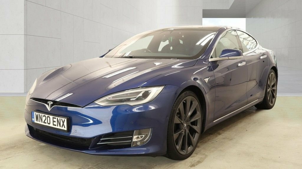 Tesla Model S Hatchback Blue #3