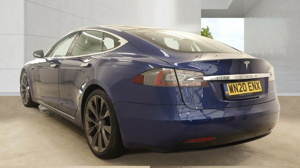 Tesla Model S Hatchback Blue #4