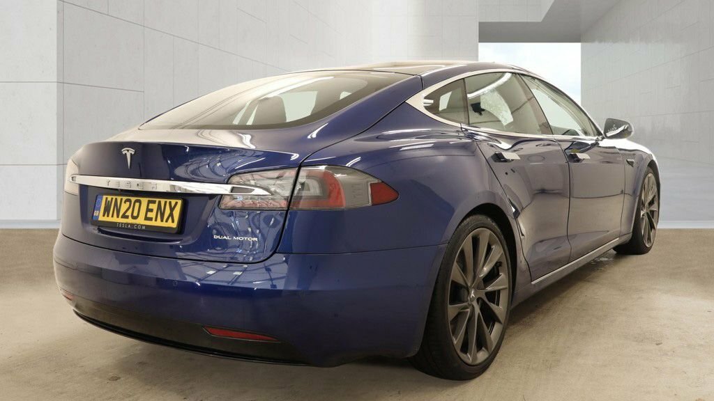 Tesla Model S Hatchback Blue #5