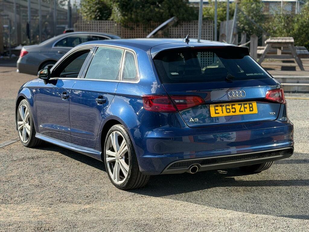 Audi A3 1.6 Tdi S Line Sportback Euro 6 Ss Nav Blue #3