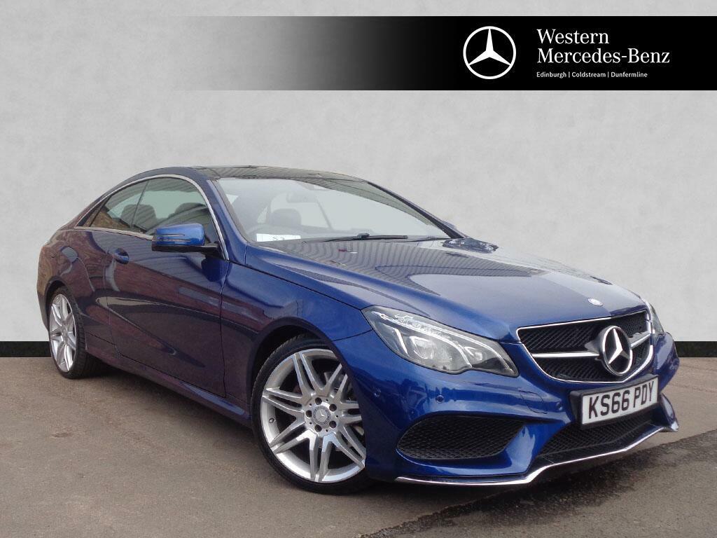 Mercedes-Benz E Class 2.0 E200 Amg Line Edition Coupe G-troni Blue