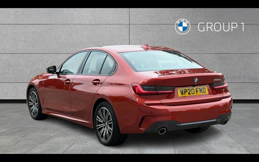 BMW 3 Series 330E M Sport Saloon Orange #2