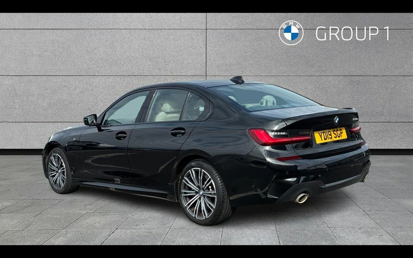 BMW 3 Series 330E M Sport Saloon Black #2