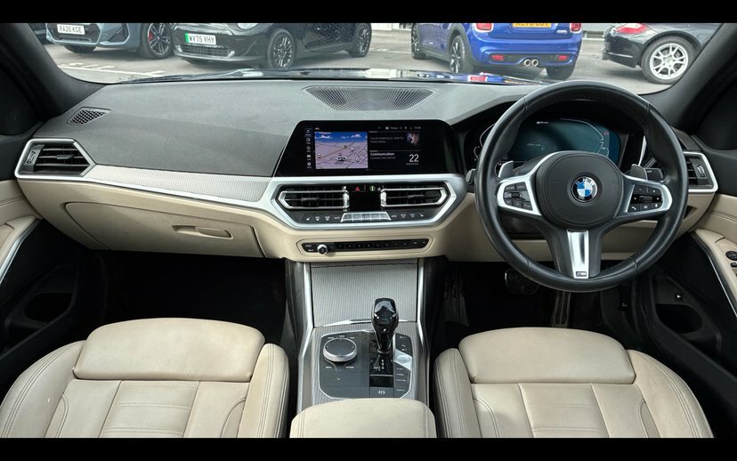BMW 3 Series 330E M Sport Saloon Black #4